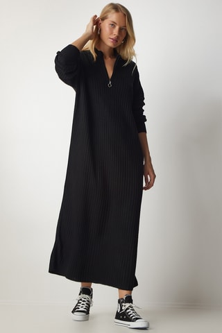 Vestido-camisola oversize - Preto