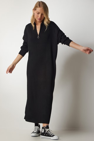 Vestido-camisola oversize - Preto