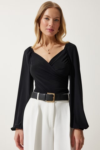 Blusa regular - Preto