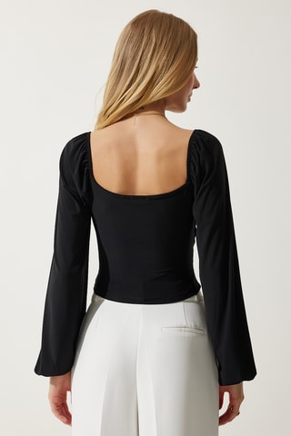 Blusa regular - Preto