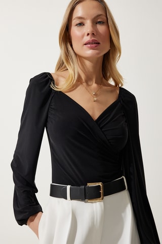 Blusa regular - Preto