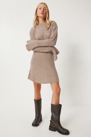 Regular Trui-jurk - Beige - ?? pb visuel ou compo