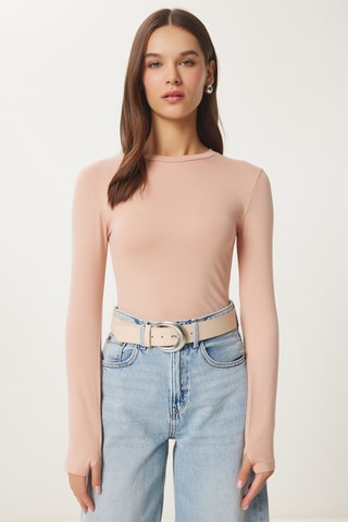 Top slim - Bege