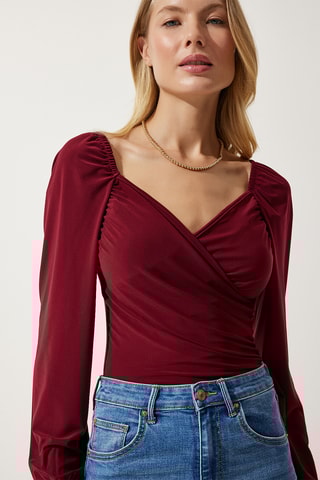 Blusa regular - Bordô