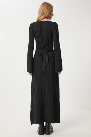 Vestido-camisola regular - Preto