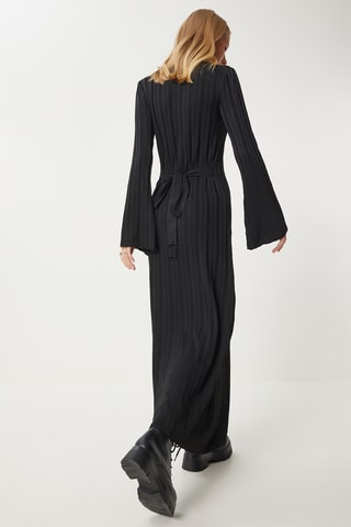 Vestido-camisola regular - Preto