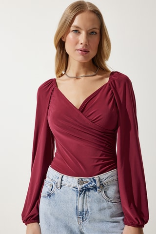 Blusa regular - Bordô