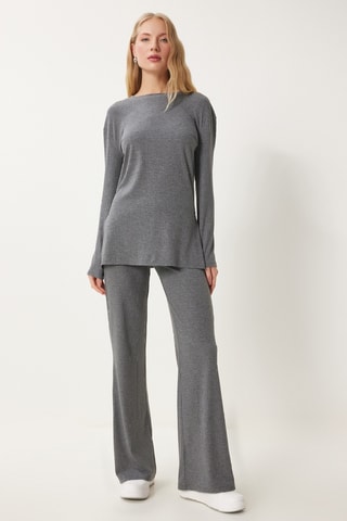 Blusa e calças - Cinzento