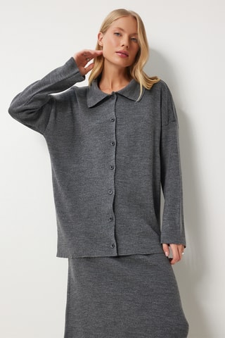 Blouse en Lange Rok - Gemêleerd Donkergrijs - ?? pb visuel ou compo