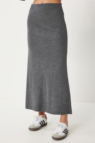 Blouse en Lange Rok - Gemêleerd Donkergrijs - ?? pb visuel ou compo