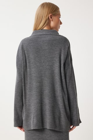 Blouse en Lange Rok - Gemêleerd Donkergrijs - ?? pb visuel ou compo