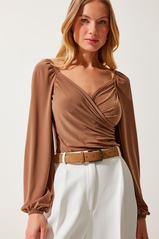 Blusa regular - Bege