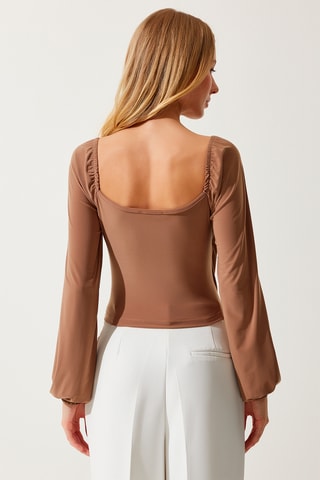 Blusa regular - Bege