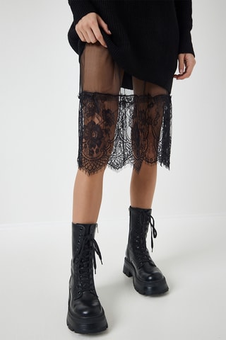 Vestido-camisola - Preto