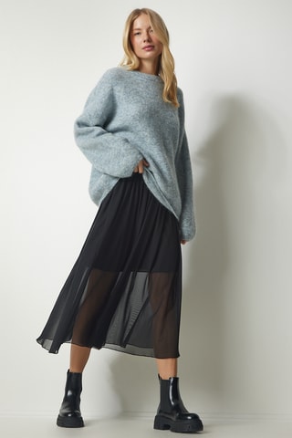 Saia midi - Preto