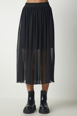 Saia midi - Preto