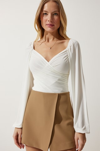 Blusa regular - Cru