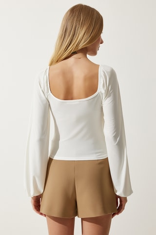Blusa regular - Cru