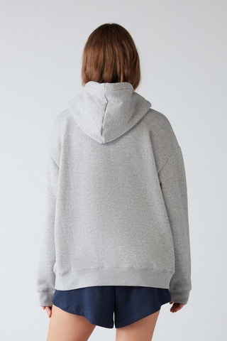 Sweat oversize com capuz - Cinzento
