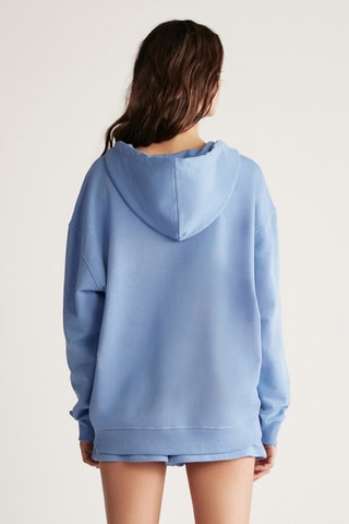 Sweat oversize com capuz - Azul