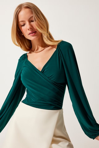 Blusa regular - Verde esmeralda