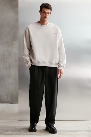 Sweat oversize - Cinzento claro
