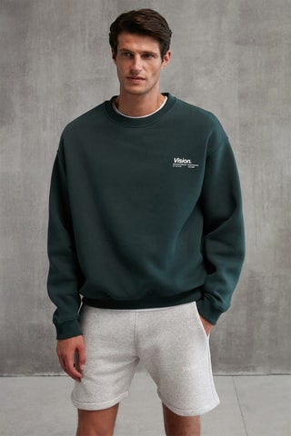 Sweat oversize - Verde escuro