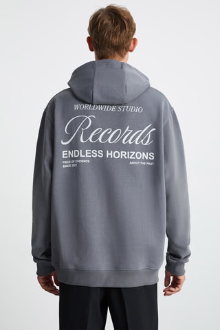 Sweat com capuz relaxed - Antracite