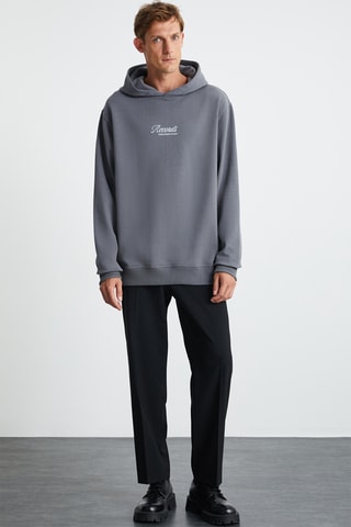 Sweat com capuz relaxed - Antracite