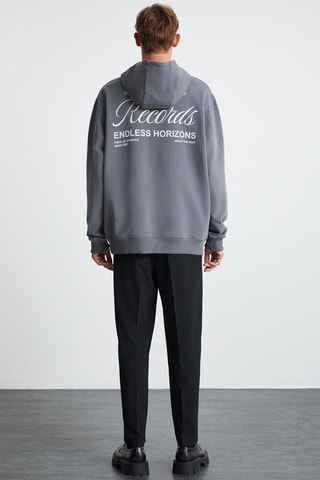 Sweat com capuz relaxed - Antracite