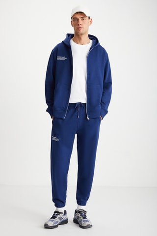 Sweat com capuz regular - Azul