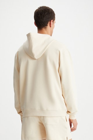 Sweat com capuz regular - Bege
