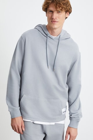Sweat regular e calças wide legs - Cinzento claro