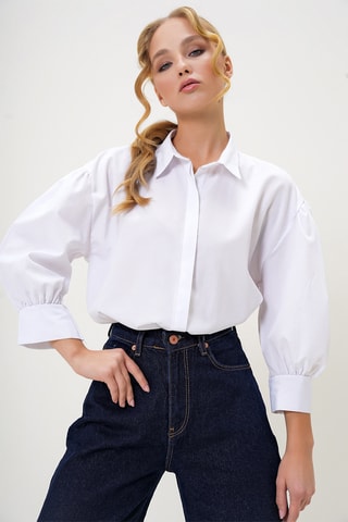 Camisa regular - Branco