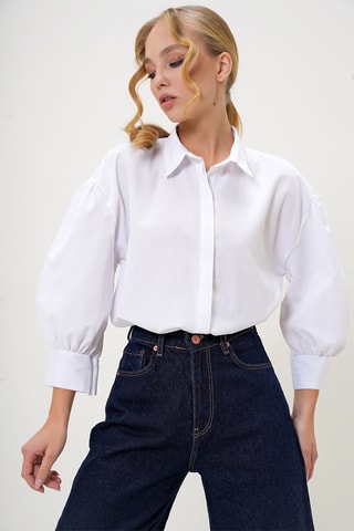 Camisa regular - Branco