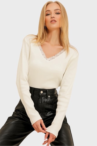 Blusa regular - Cru
