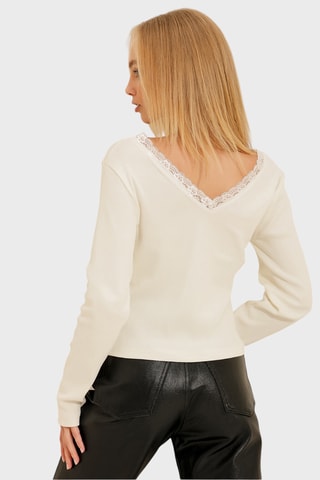 Blusa regular - Cru
