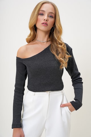 Blusa regular - Antracite