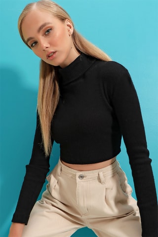 Crop top slim - Preto