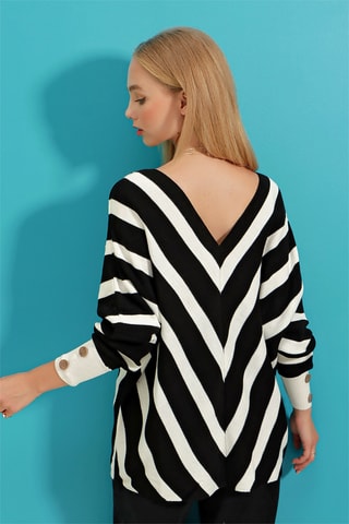 Camisola oversize em lã - Preto