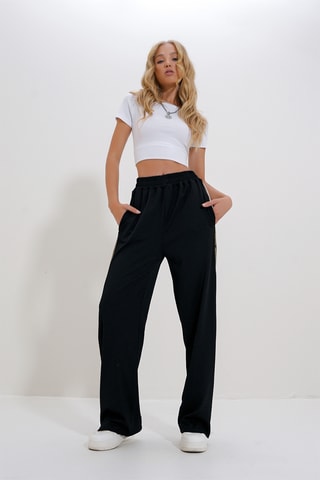 Calças wide legs - Preto