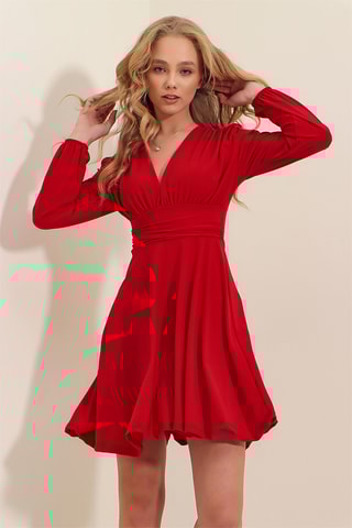 Vestido estilo patinadora - Vermelho
