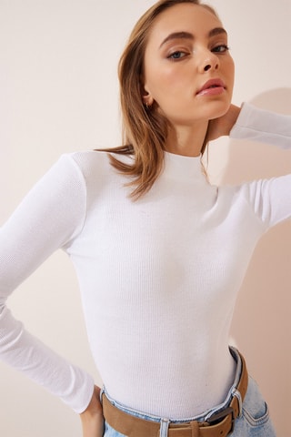 2 tops slim - Castanho e branco