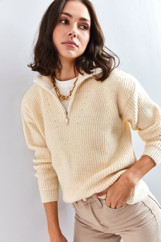 Camisola slim - Cru