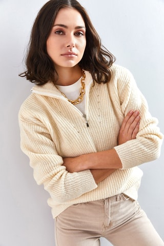 Camisola slim - Cru