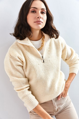 Camisola slim - Cru