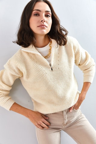 Camisola slim - Cru
