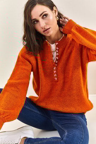 Camisola regular - Vermelho brique