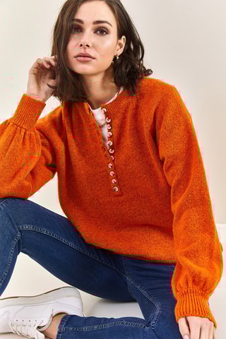 Camisola regular - Vermelho brique