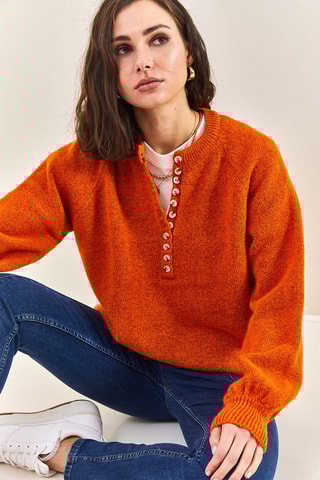 Camisola regular - Vermelho brique
